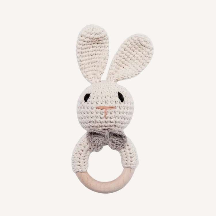 Baby Bunny Knitted Rattle